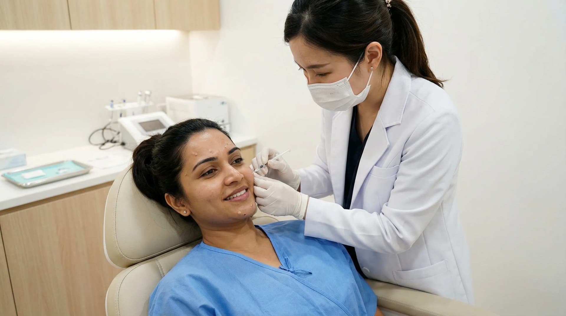 Skin Boosters treatment being performed by a qualified practitioner